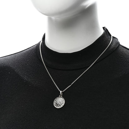 David Yurman Sterling Silver Diamond Lotus Amulet Charm Necklace 2 of 5