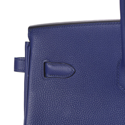 Hermes Togo Swift Officier Birkin 40 Bleu Encre Bordeaux 32 of 35