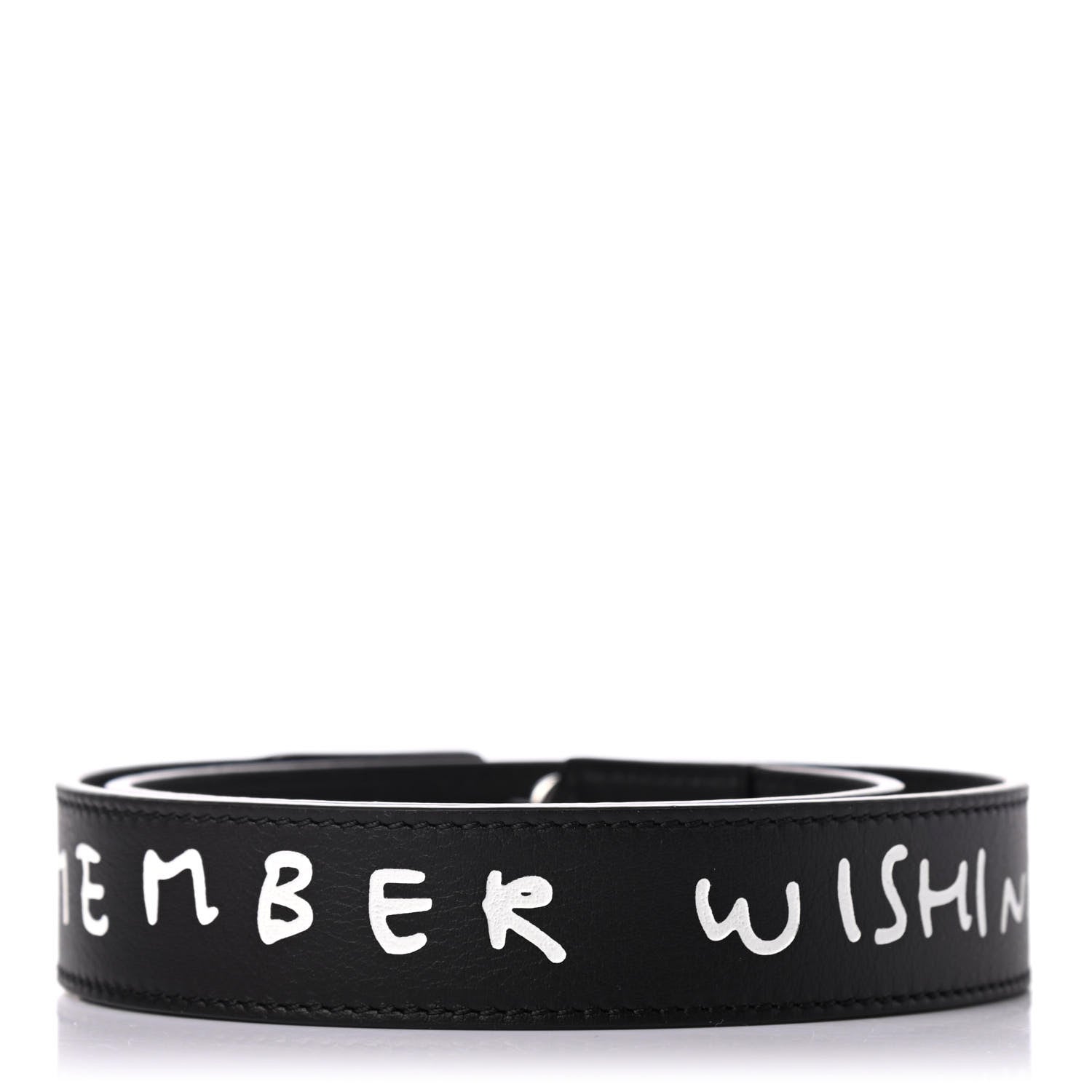 Loewe X JOE BRAINARD Calfskin Words Print Thin Strap Black 2 of 4