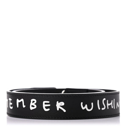 Loewe X JOE BRAINARD Calfskin Words Print Thin Strap Black 2 of 4