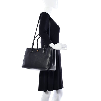 Chanel Calfskin Cerf Executive Shopper Tote Black 2 of 11