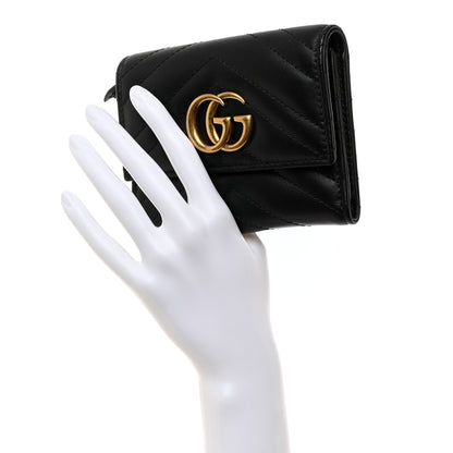 Gucci Calfskin Matelasse GG Marmont Wallet Black 2 of 8