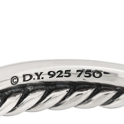 David Yurman Sterling Silver 18K Yellow Gold Petite X Crossover Ring 57 8 4 of 5