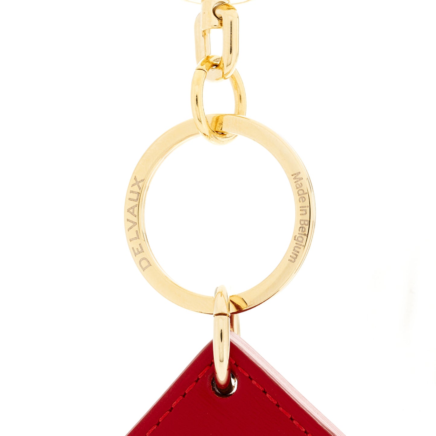 Box Calfskin Heart Bag Charm Light Pink Red