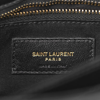 Saint Laurent Calfskin Y Quilted Monogram Toy Loulou Crossbody Bag Black 6 of 12