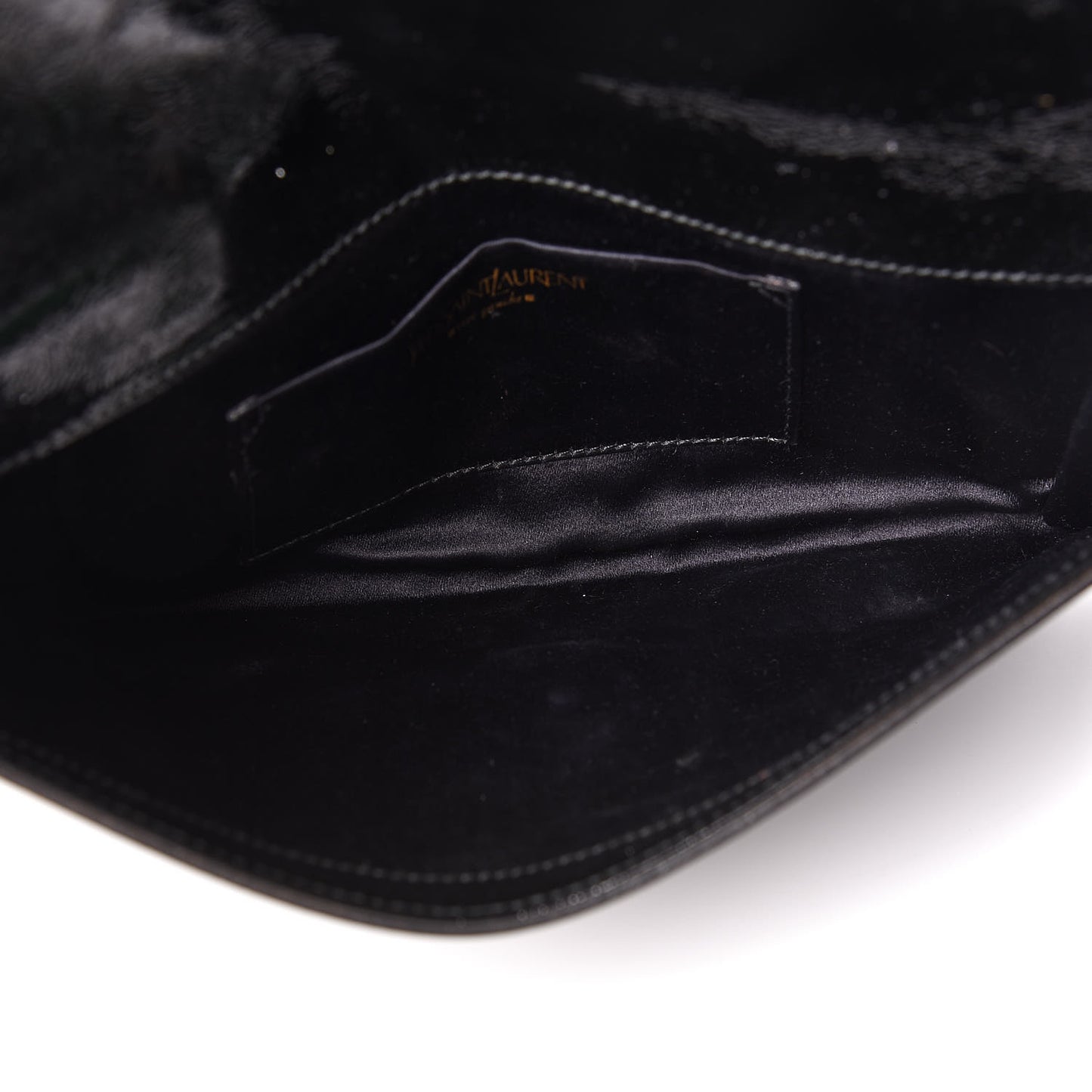 Textured Patent Monogram Small Belle De Jour Clutch Black