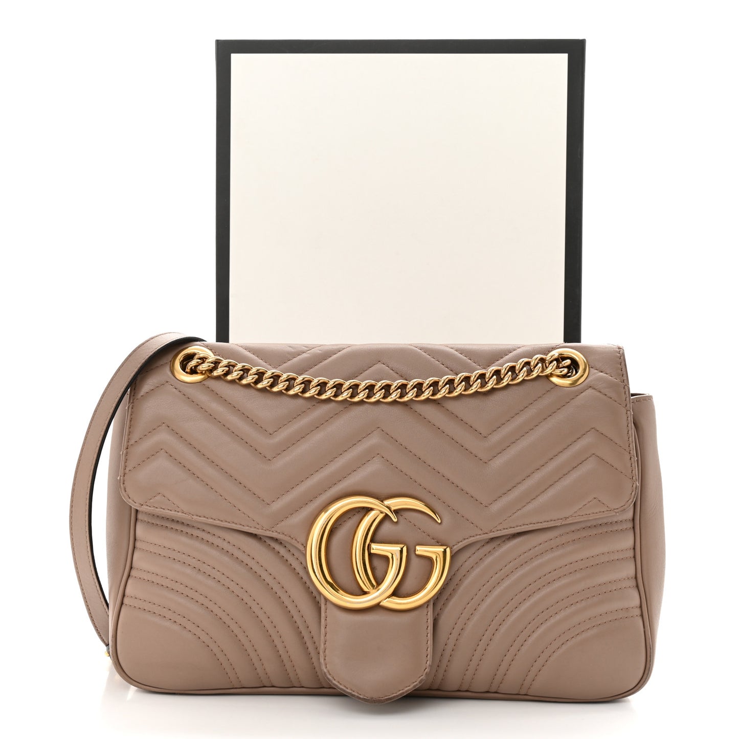 Calfskin Matelasse Medium GG Marmont Shoulder Bag Porcelain Rose