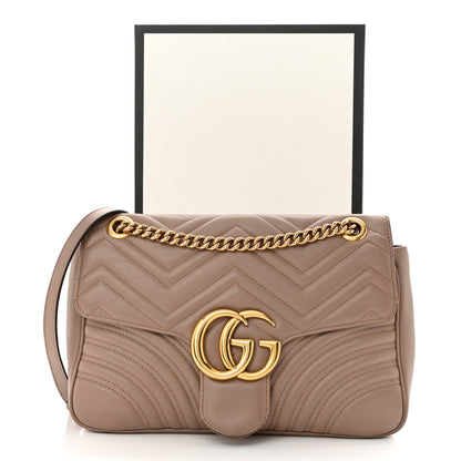 Gucci Calfskin Matelasse Medium GG Marmont Shoulder Bag Porcelain Rose 14 of 14