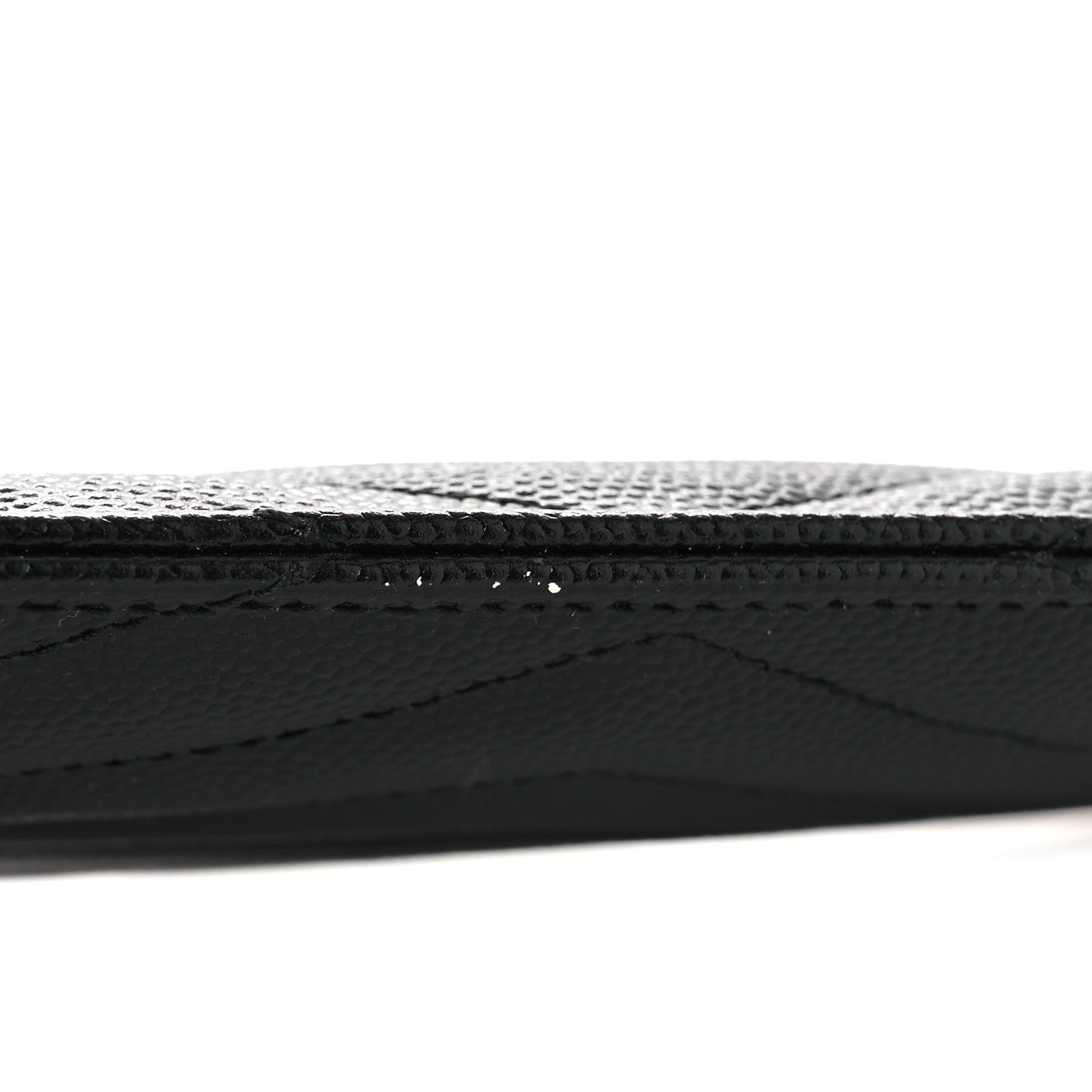 Saint Laurent Grain De Poudre Chevron Monogram Bill Pouch Black 8 of 9