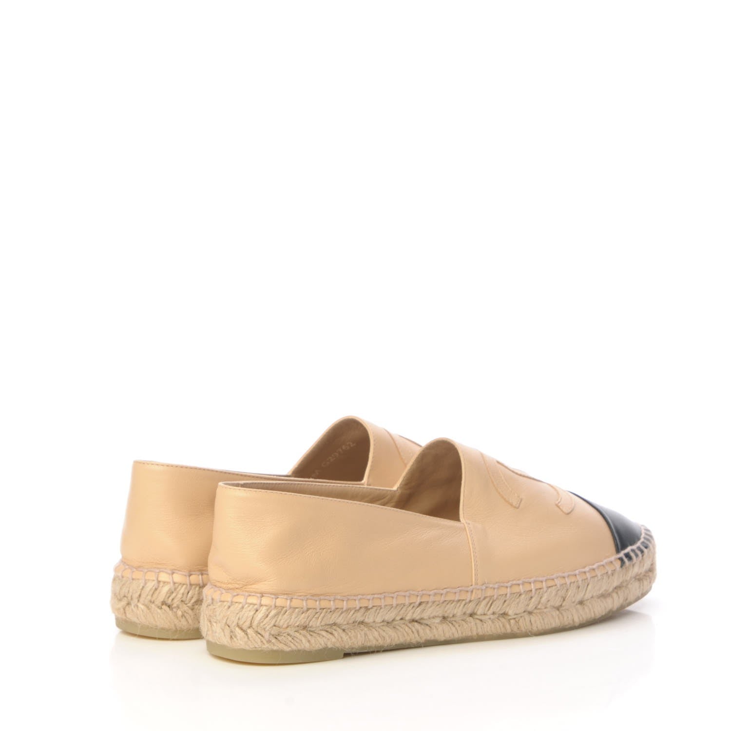 Chanel Lambskin CC Espadrilles 41 Beige Black 4 of 15