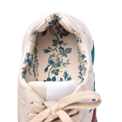 Gucci Calfskin Glitter Web Print Womens Rhyton Sneakers 37.5 Mystic White 7 of 8