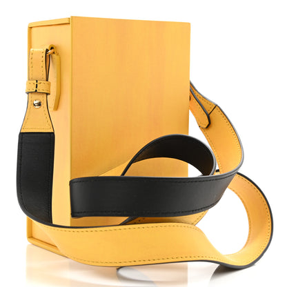Fendi Vitello Fluffy Logo Vertical Box Yellow Box Black 3 of 8