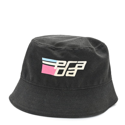 Prada Canvas Racing Logo Womens Bucket Hat M Black 3 of 9