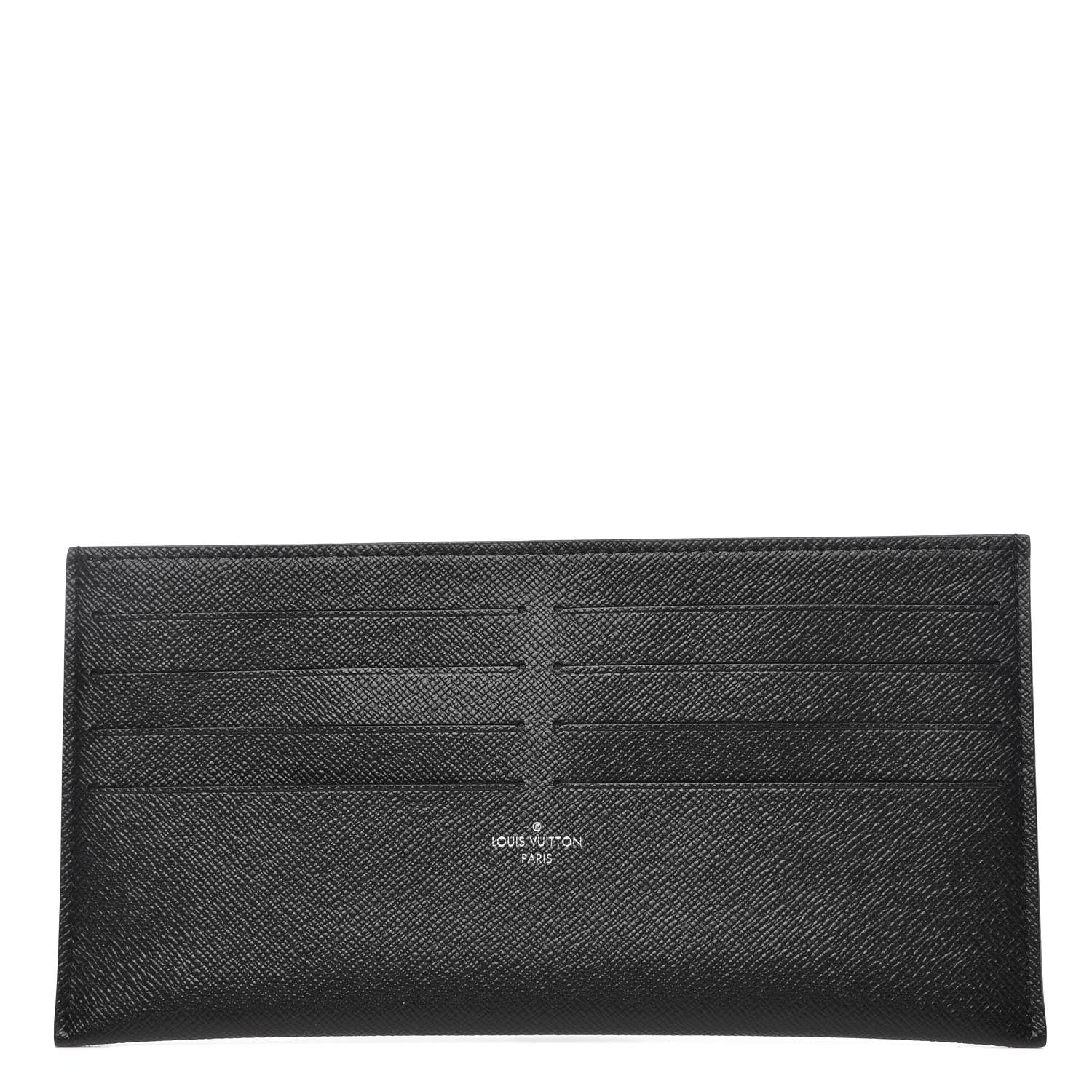 Louis Vuitton Calfskin Felicie Chain Wallet Card Holder Insert Black 1 of 6