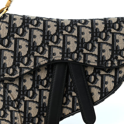 Christian Dior Oblique Mini Saddle Bag With Strap Blue 8 of 10