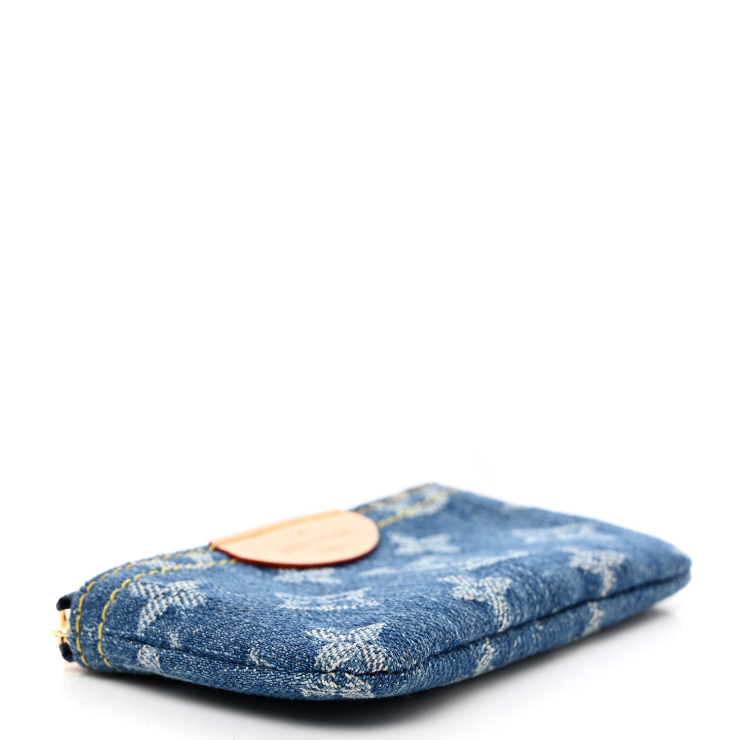 Louis Vuitton Monogram Denim Key Pouch Denim Blue 4 of 7