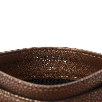 Chanel Metallic Caviar Timeless CC Card Holder Bronze 5 of 6