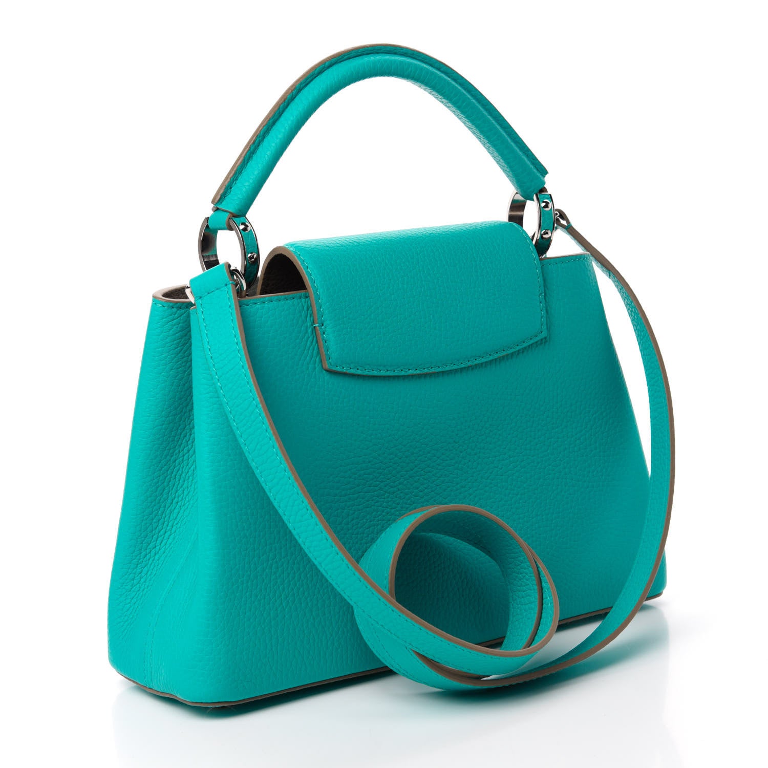 Louis Vuitton Taurillon Capucines BB Turquoise 3 of 9