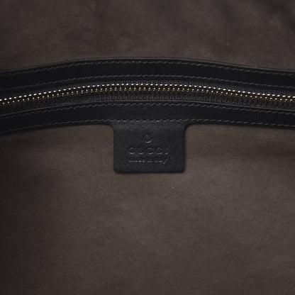 Gucci GG Supreme Monogram Selleria Calfskin Large Duffle Beige Ebony Black 5 of 10