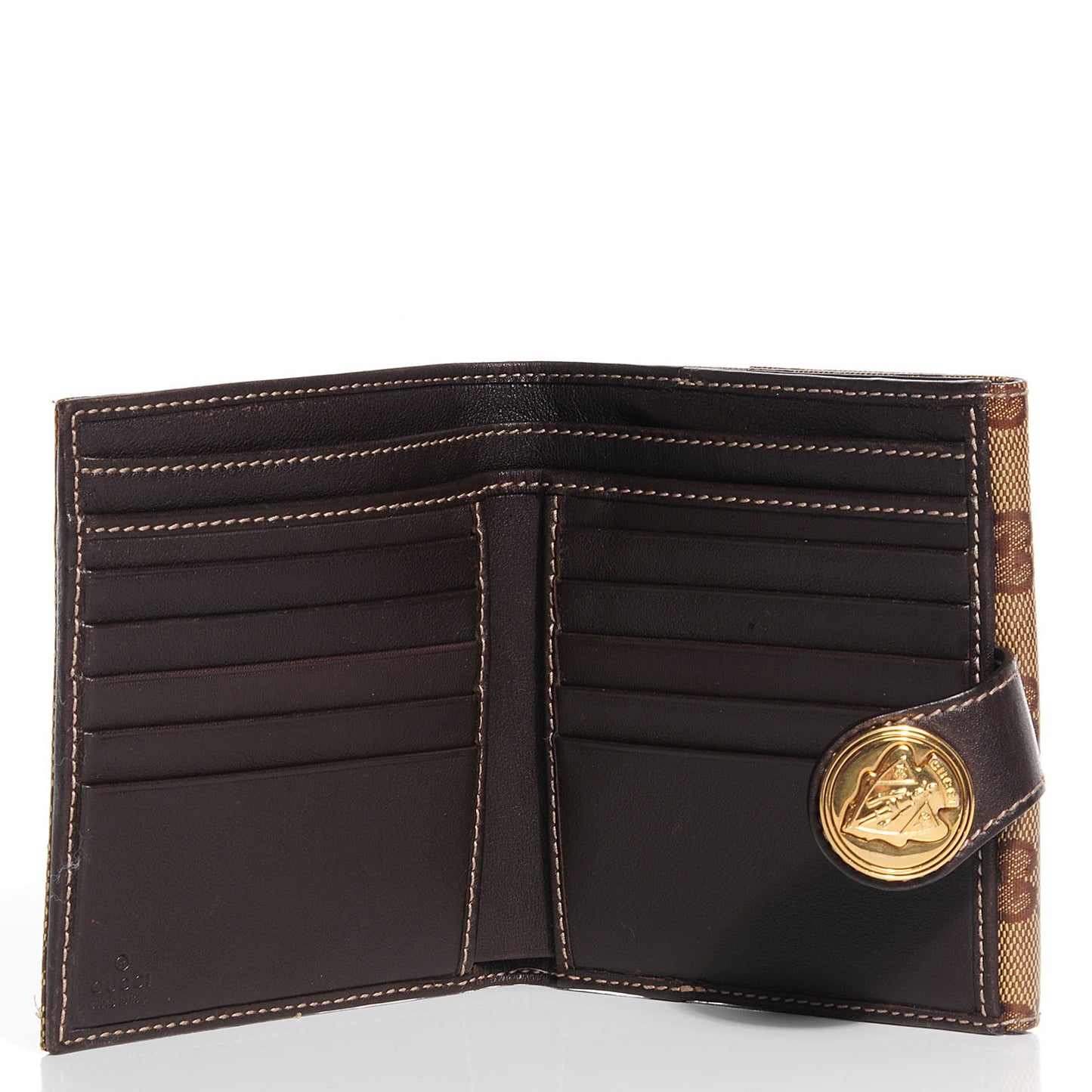 Crystal Monogram Hysteria French Wallet Dark Brown