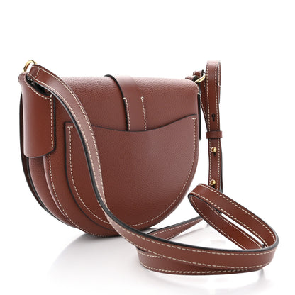Chloe Grained Calfskin Small Darryl Saddle Crossbody Bag Sepia Brown 3 of 10