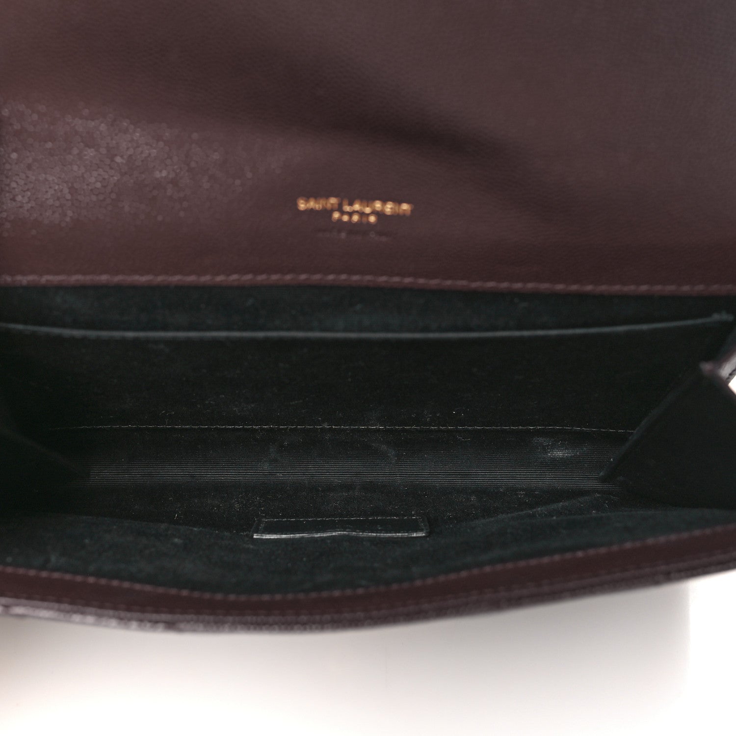 Saint Laurent Grain De Poudre Matelasse Chevron Monogram Envelope Clutch Rouge Legion 5 of 9