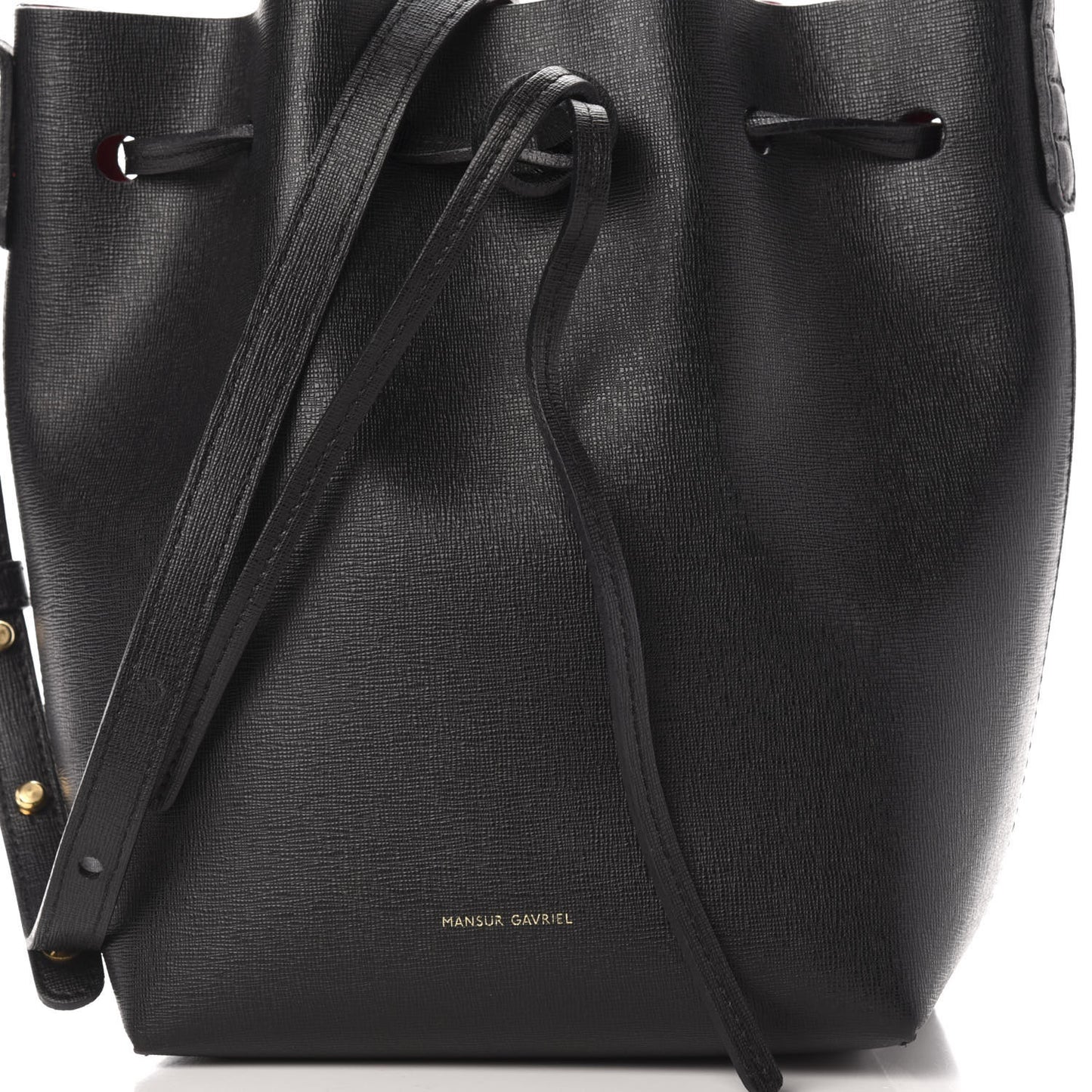 Saffiano Mini Bucket Bag Black Flamma