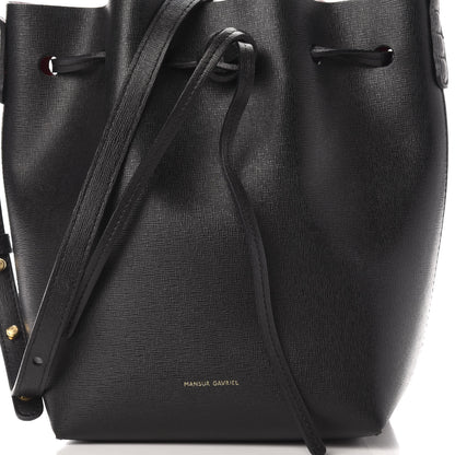Mansur Gavriel Saffiano Mini Bucket Bag Black Flamma 9 of 9