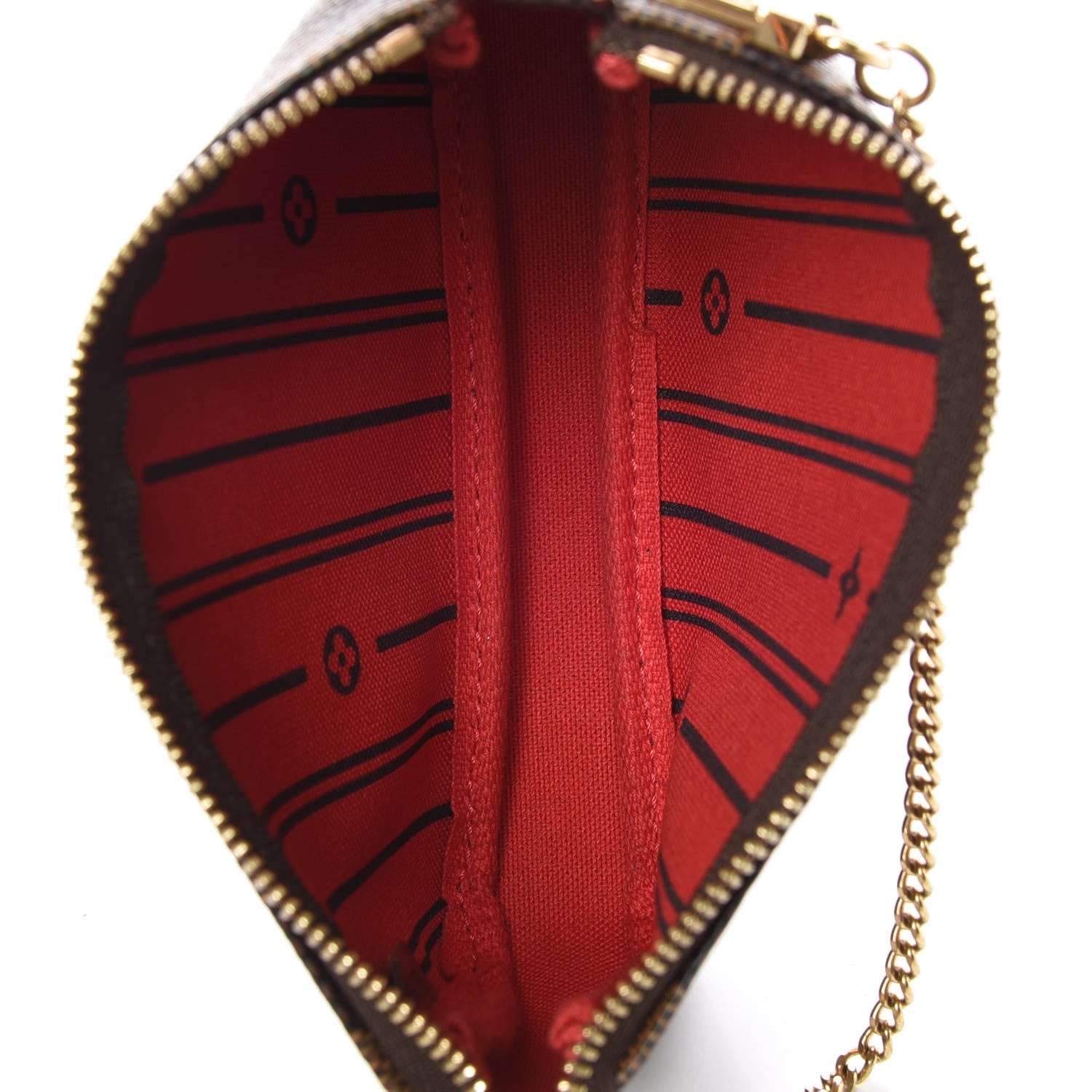 Louis Vuitton Damier Ebene Complice Trunks and Bags Mini Pochette Accessories Red 7 of 9