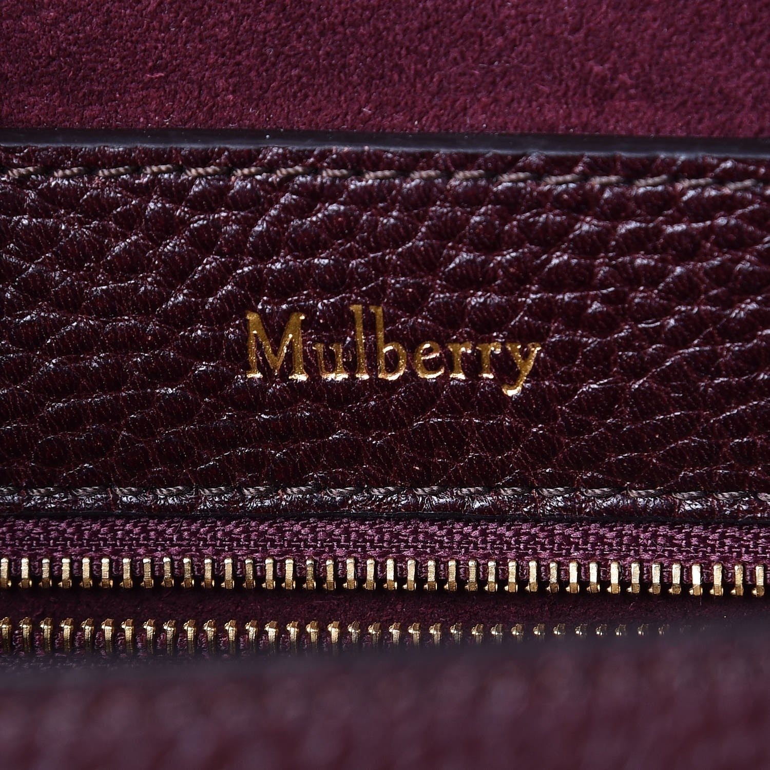 Mulberry Natural Grain Leather Amberley Satchel Oxblood 7 of 9