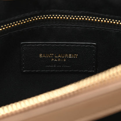 Saint Laurent Calfskin Y Quilted Monogram Medium Loulou Chain Satchel Dark Latte 5 of 11