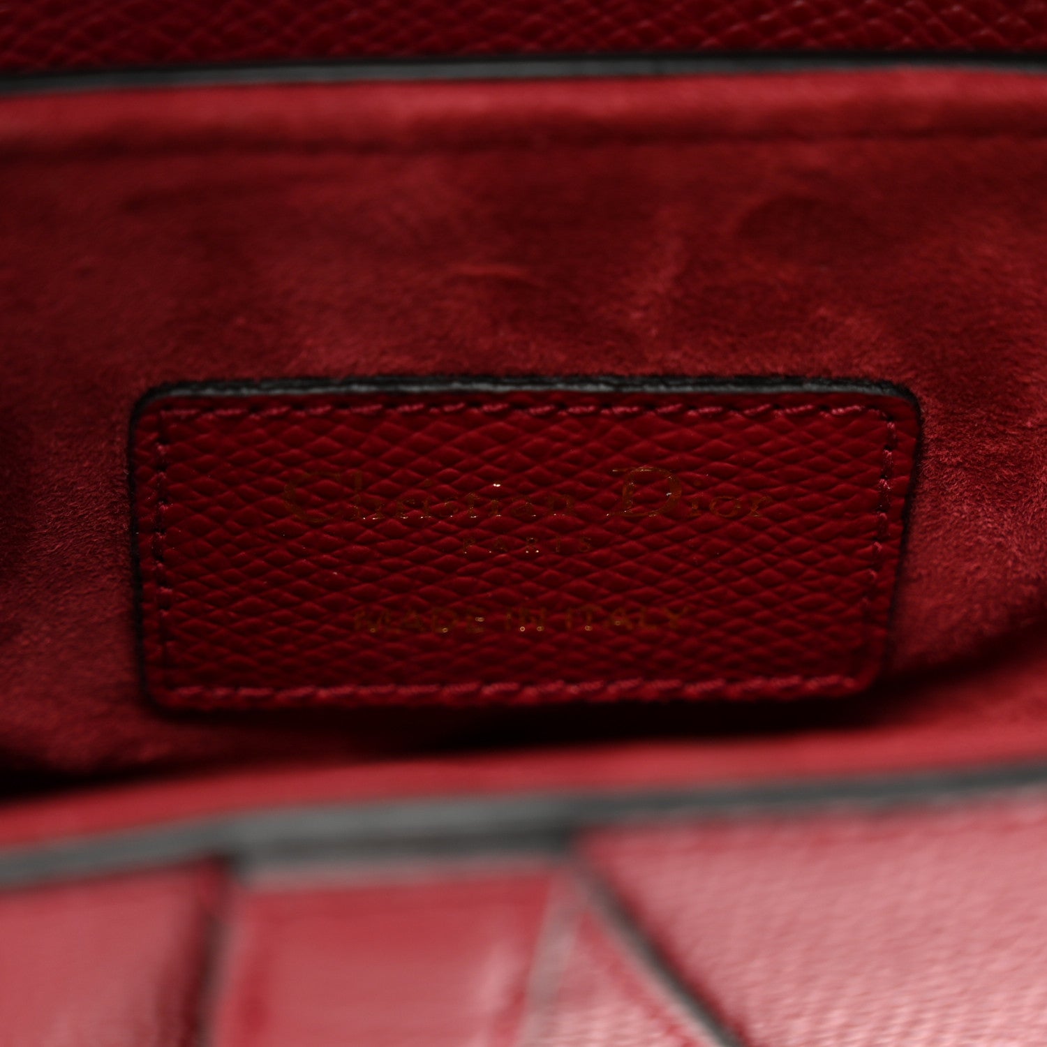 Christian Dior Calfskin Mini Saddle Bag Red 8 of 9