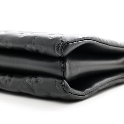 Louis Vuitton Lambskin Embossed Monogram Coussin PM Black 10 of 10