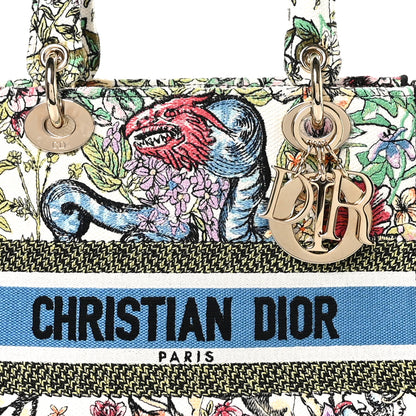 Christian Dior Canvas D-Constellation Embroidered Medium Lady D-Lite Latte Multicolor 7 of 9
