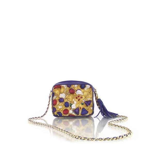 Vintage Quilted Jewel Tassel Bag
