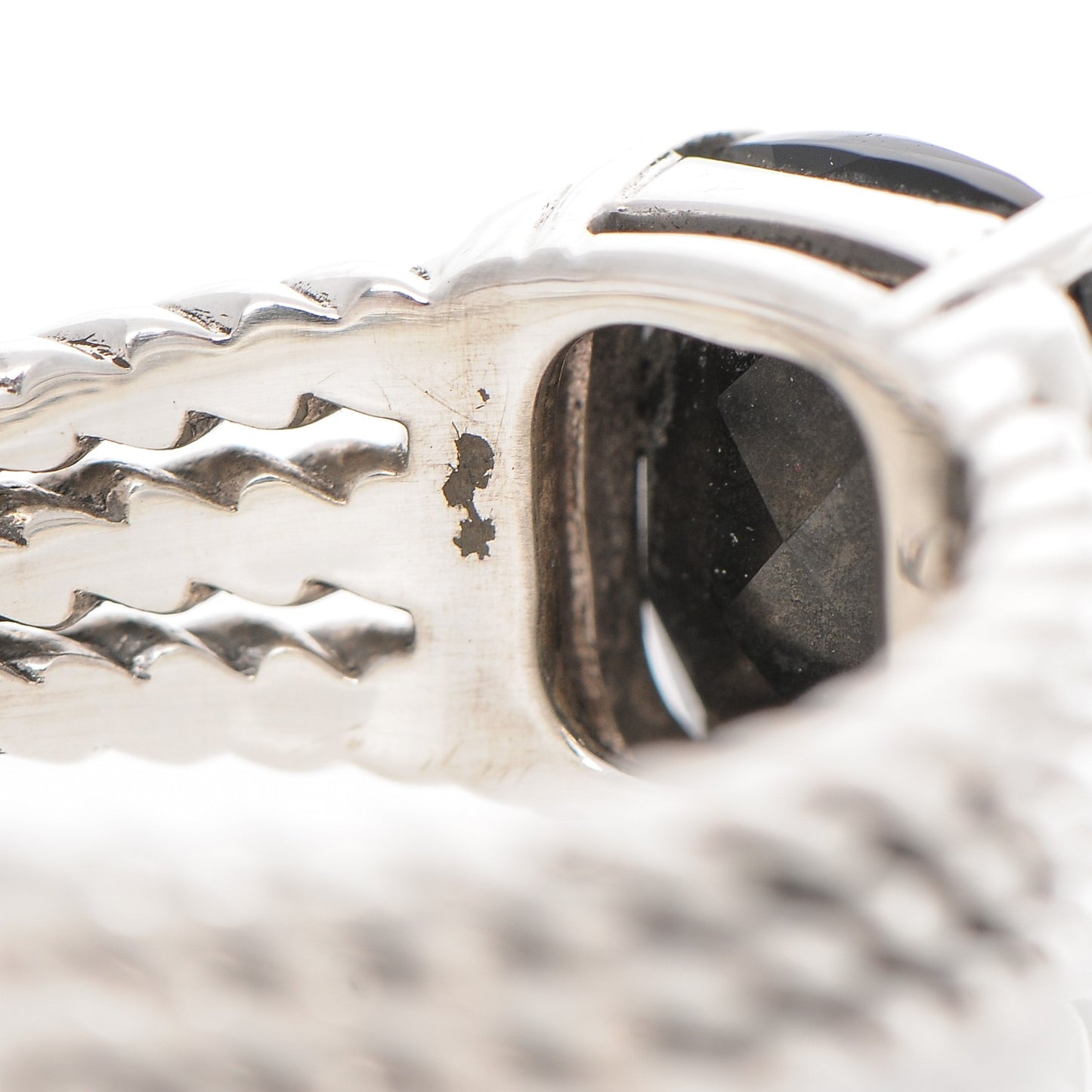 Sterling Silver Diamond Black Onyx 10mm Petite Wheaton Ring 54 6.75