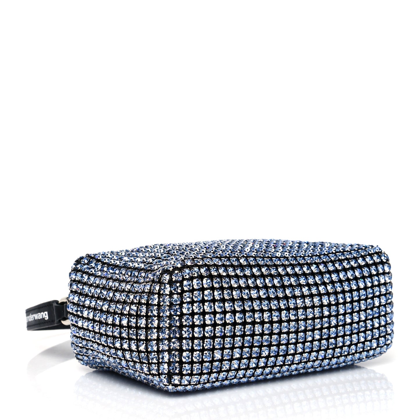 Mesh Crystal Rhinestone Mini Heiress Pouch Navy