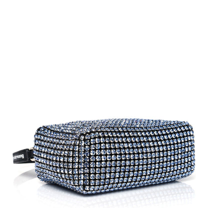 Alexander Wang Mesh Crystal Rhinestone Mini Heiress Pouch Navy 3 of 9