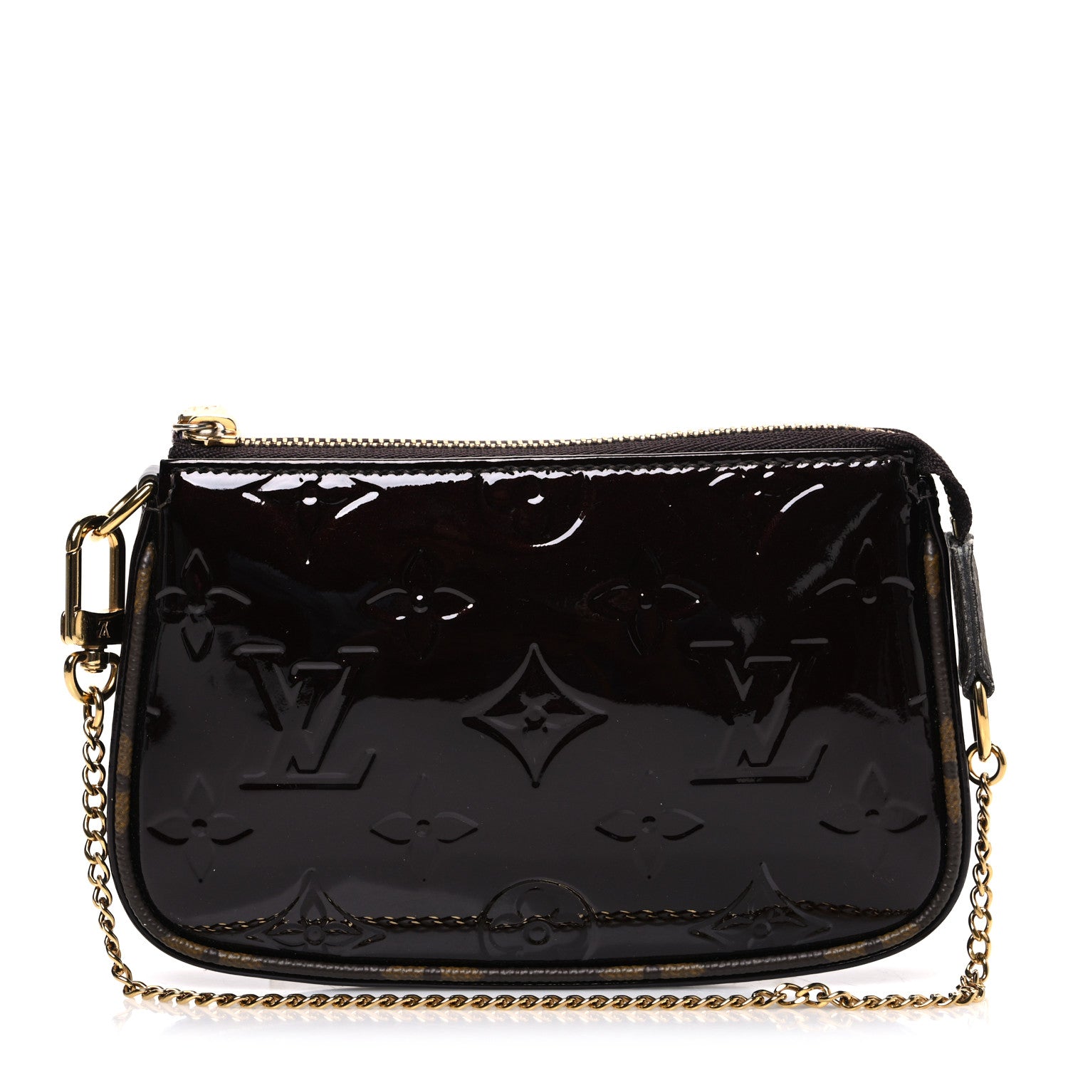 Louis Vuitton Vernis Monogram Mini Pochette Accessories Amarante 1 of 6