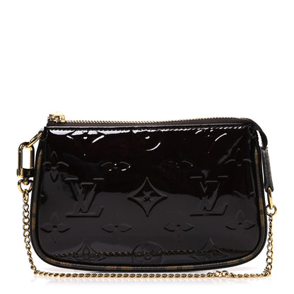 Louis Vuitton Vernis Monogram Mini Pochette Accessories Amarante 1 of 6