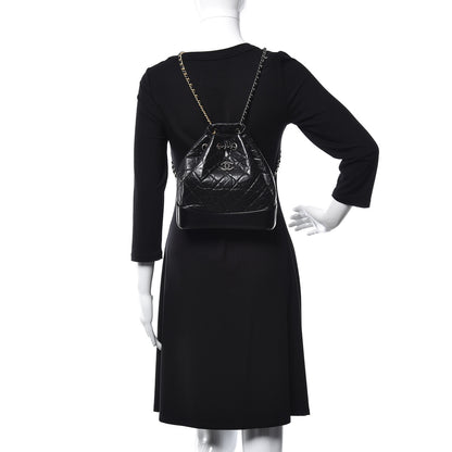 Chanel Aged Calfskin Quilted Small Gabrielle Backpack Black 2 of 10