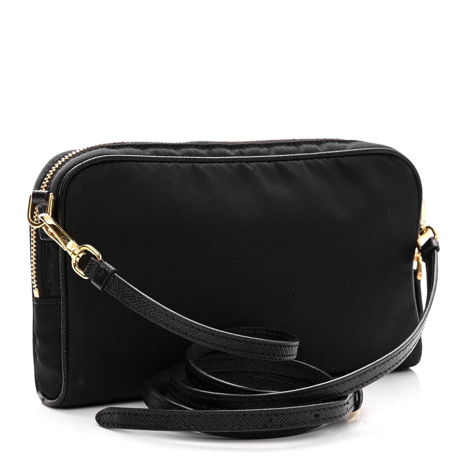 Prada Saffiano Lux Camera Case Crossbody Bag Black 3 of 10