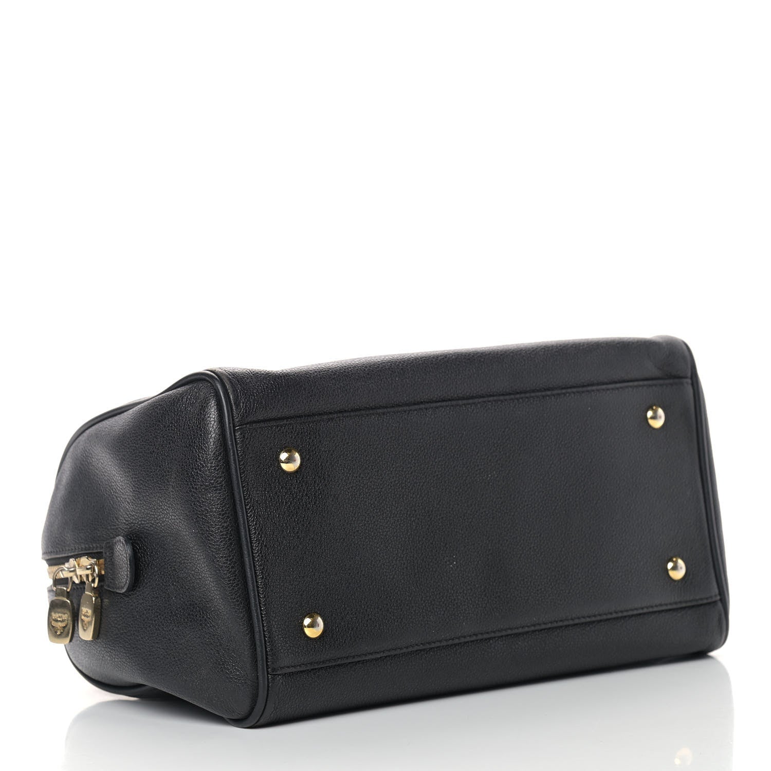 MCM Grained Calfskin Boston Bag 4 of 14