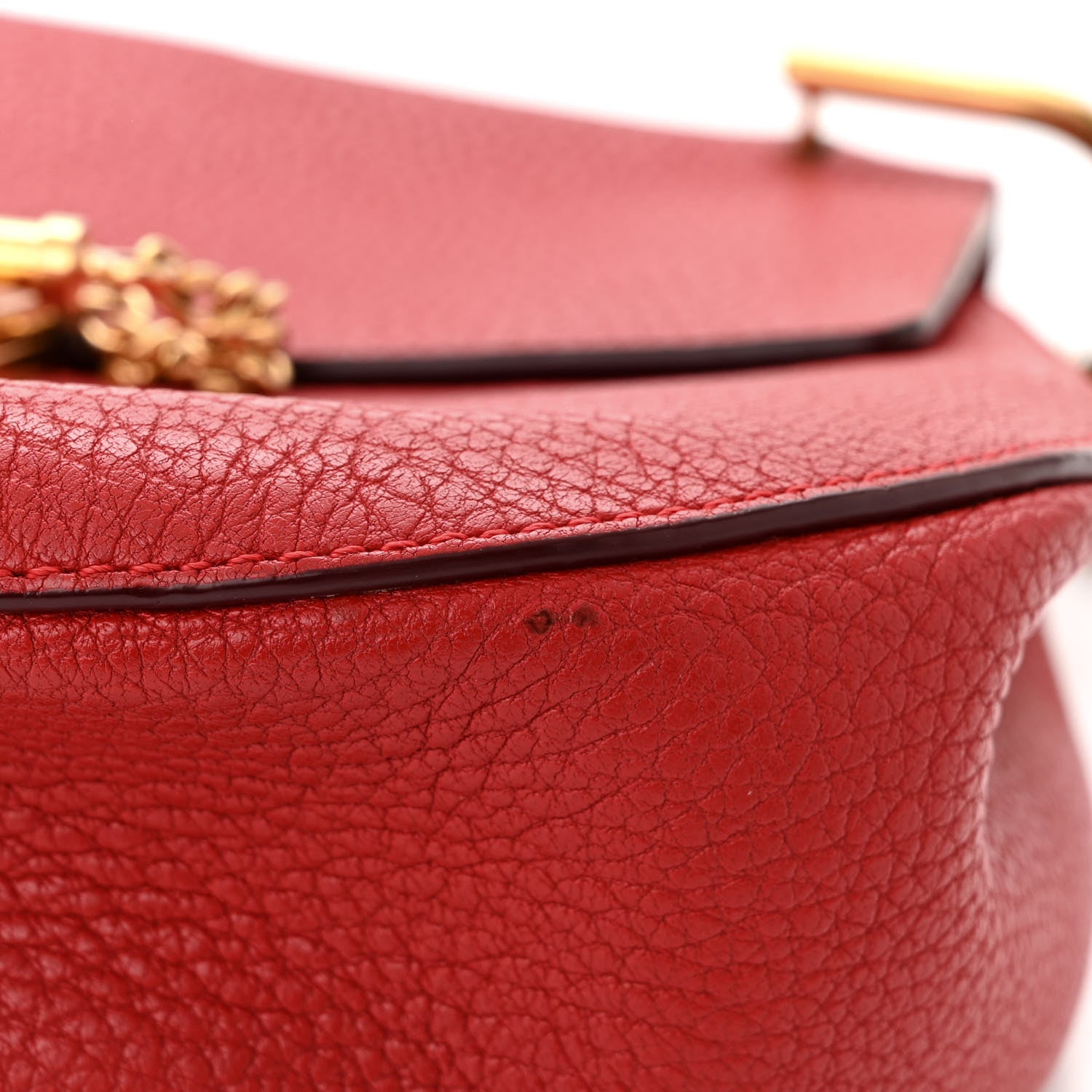 Chloe Grained Lambskin Drew Shoulder Bag Plaid Red 14 of 14