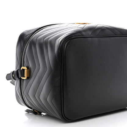 Gucci Calfskin Matelasse Large GG Marmont Vanity Cosmetic Case Black 9 of 10