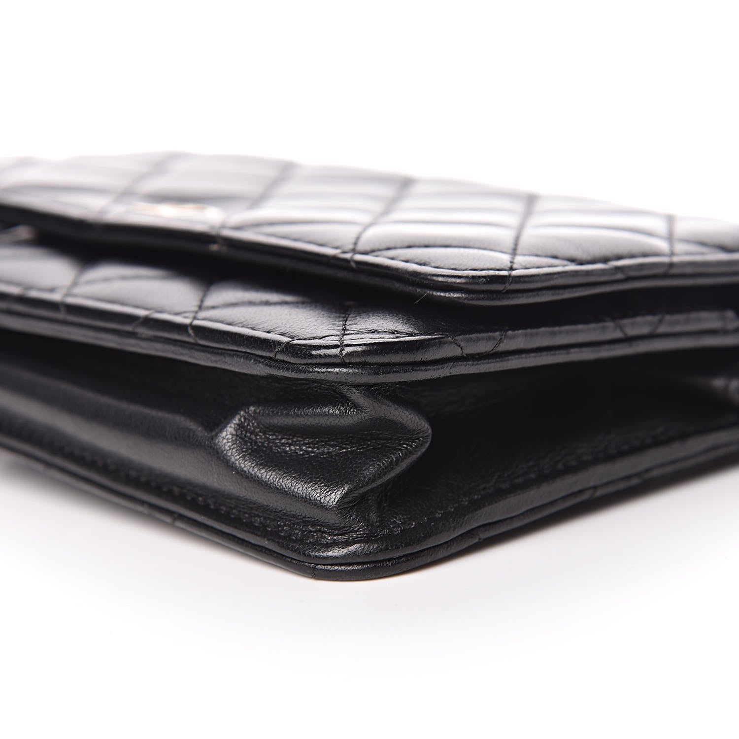 Chanel Lambskin Quilted Wallet On Chain WOC Black 13 of 14