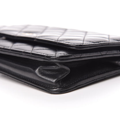Chanel Lambskin Quilted Wallet On Chain WOC Black 13 of 14