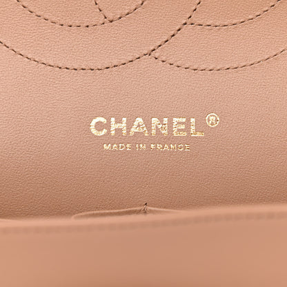 Chanel Lambskin Quilted Jumbo Double Flap Dark Beige 6 of 12