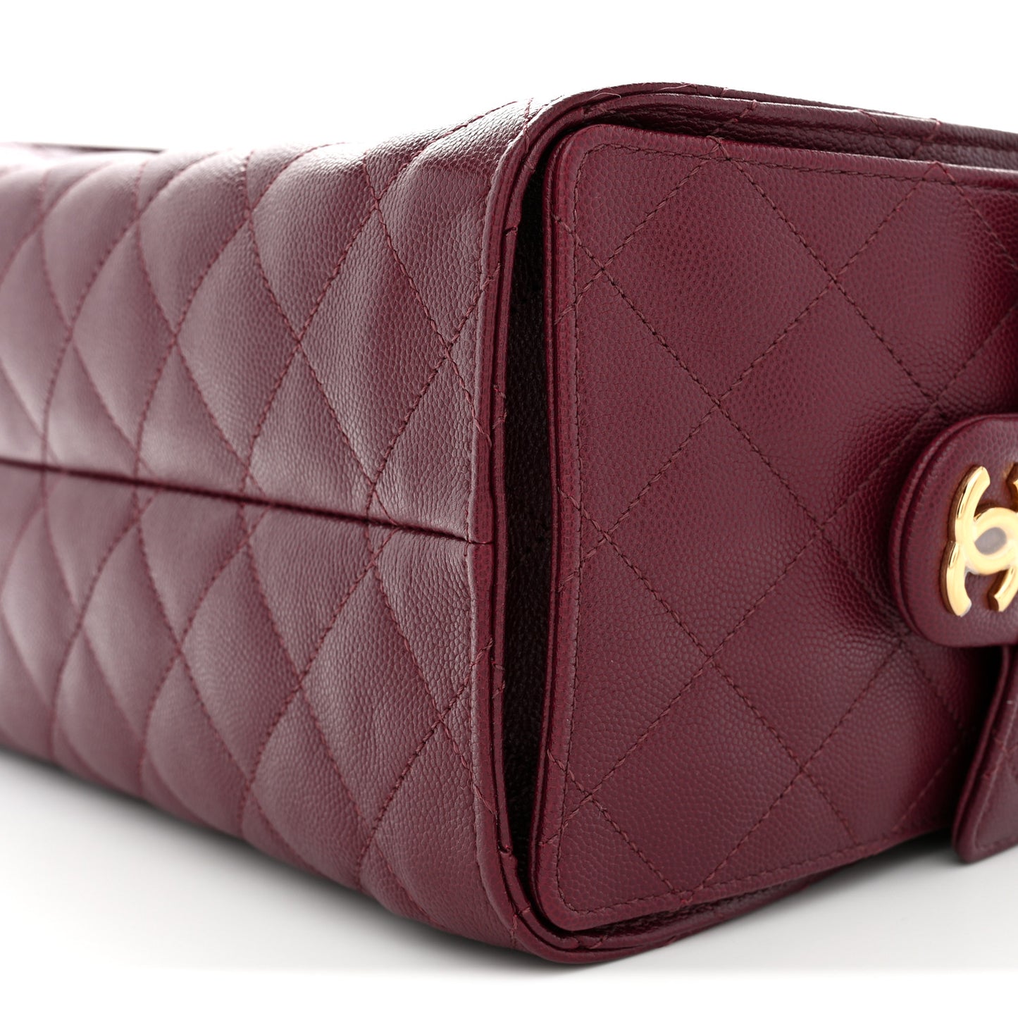 Caviar Quilted Small Chanel 25 Handbag Burgundy