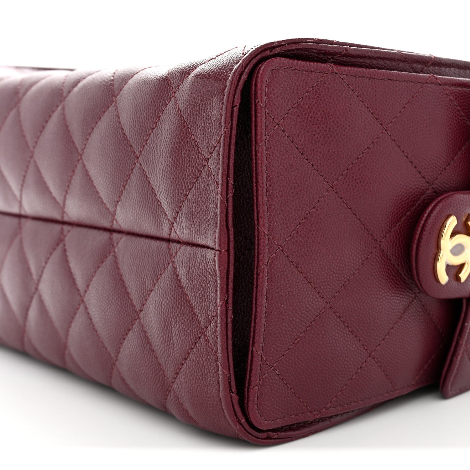 Chanel Caviar Quilted Small Chanel 25 Handbag Burgundy 10 of 11